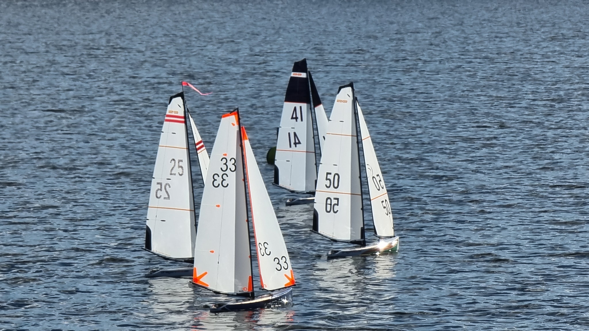 The GVRYC Team dominating one of the handicap races No 25 was the overall winner for the day.